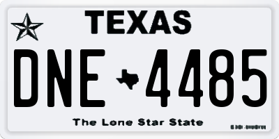 TX license plate DNE4485