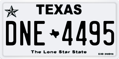TX license plate DNE4495
