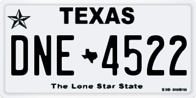 TX license plate DNE4522
