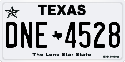TX license plate DNE4528