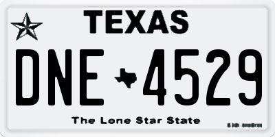 TX license plate DNE4529