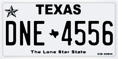 TX license plate DNE4556