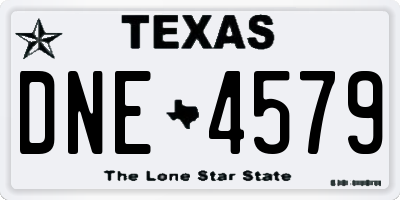 TX license plate DNE4579