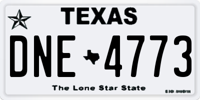 TX license plate DNE4773