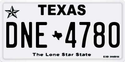 TX license plate DNE4780