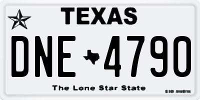 TX license plate DNE4790