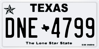 TX license plate DNE4799
