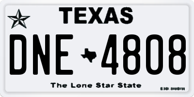 TX license plate DNE4808