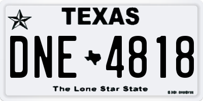 TX license plate DNE4818
