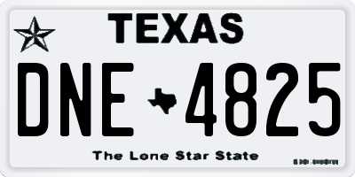 TX license plate DNE4825
