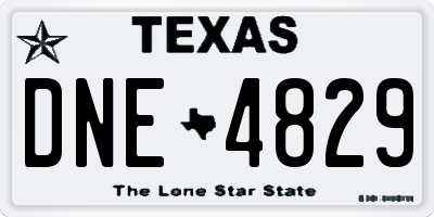 TX license plate DNE4829