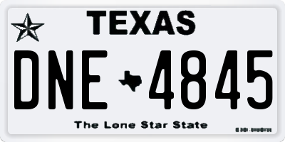 TX license plate DNE4845