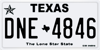 TX license plate DNE4846