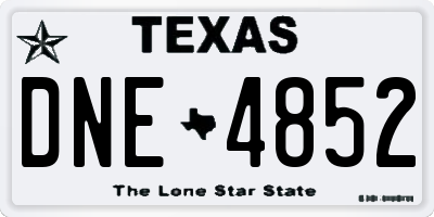 TX license plate DNE4852
