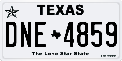 TX license plate DNE4859