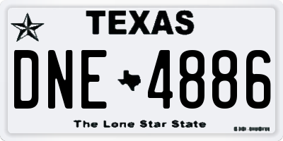 TX license plate DNE4886