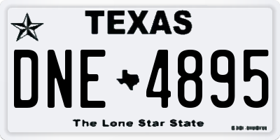 TX license plate DNE4895