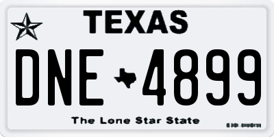 TX license plate DNE4899