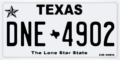 TX license plate DNE4902