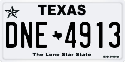 TX license plate DNE4913
