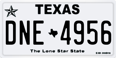TX license plate DNE4956