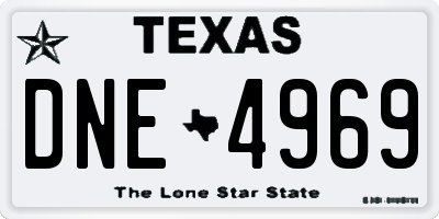 TX license plate DNE4969