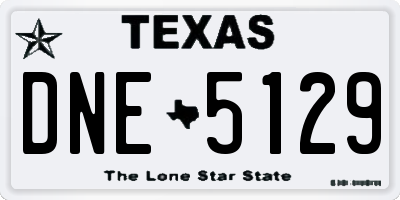 TX license plate DNE5129
