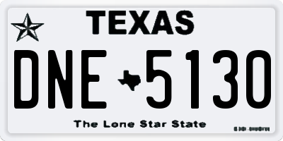 TX license plate DNE5130