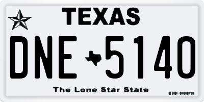 TX license plate DNE5140