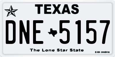 TX license plate DNE5157
