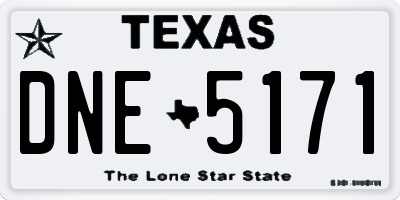 TX license plate DNE5171