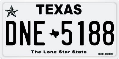 TX license plate DNE5188