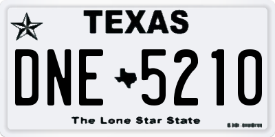 TX license plate DNE5210