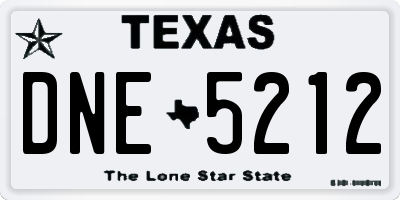 TX license plate DNE5212