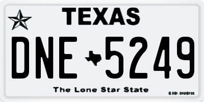 TX license plate DNE5249