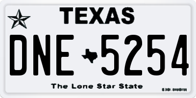TX license plate DNE5254