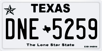 TX license plate DNE5259