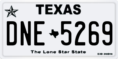 TX license plate DNE5269