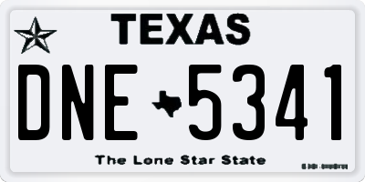 TX license plate DNE5341