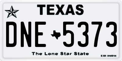 TX license plate DNE5373