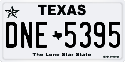 TX license plate DNE5395