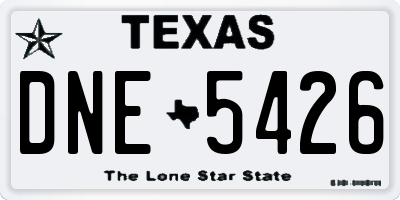 TX license plate DNE5426