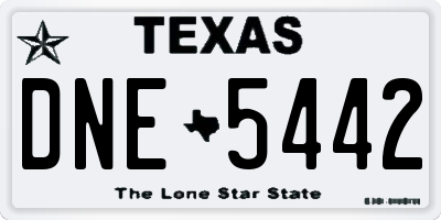 TX license plate DNE5442