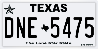 TX license plate DNE5475