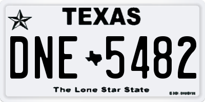 TX license plate DNE5482