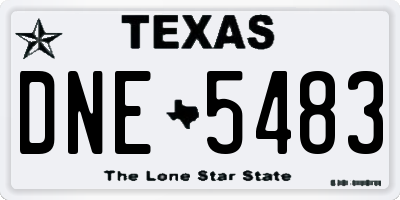 TX license plate DNE5483