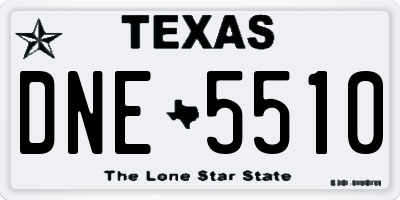TX license plate DNE5510