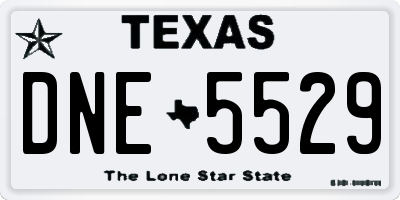 TX license plate DNE5529