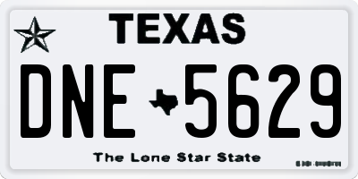 TX license plate DNE5629