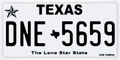 TX license plate DNE5659